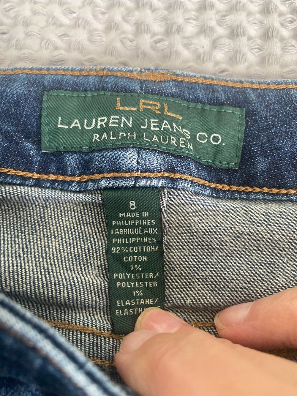 Lauren Ralph Lauren Dark Blue Straight Leg Jeans - Picture 2 of 4